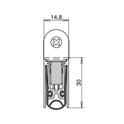 Sello para Puerta Schall-Ex L-15/30 WS - Longitud 1300 mm