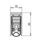 Sello para Puertas Pivotantes Schall-Ex L-15/30 WS Pivot - Longitud 1083 mm